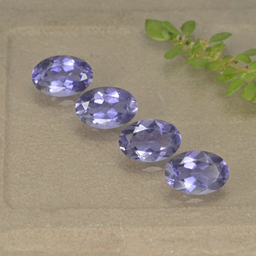 1.52캐럿 천연 핑크빛 바이올렛 아이올라이트 보석, 타원형 컷, 6×4.1 mm, VS