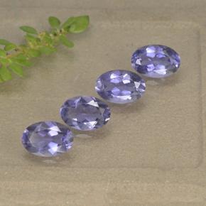 1.52캐럿 천연 핑크빛 바이올렛 아이올라이트 보석, 타원형 컷, 6×4.1 mm, VS