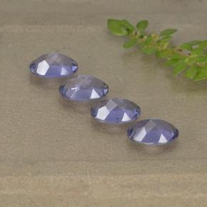1.52캐럿 천연 핑크빛 바이올렛 아이올라이트 보석, 타원형 컷, 6×4.1 mm, VS