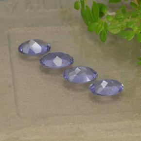 1.49캐럿 천연 핑크빛 바이올렛 아이올라이트 보석, 타원형 컷, 6.1×4.1 mm, VS