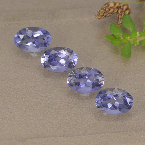 1.73캐럿 천연 딥 퍼플 아이올라이트 보석, 타원형 컷, 6.1×4.2 mm, VVS-VS