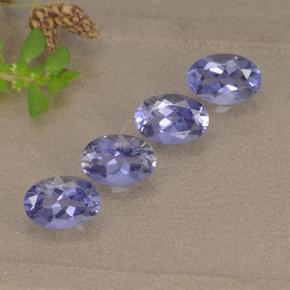 1.73캐럿 천연 딥 퍼플 아이올라이트 보석, 타원형 컷, 6.1×4.2 mm, VVS-VS
