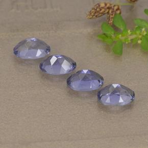 1.73캐럿 천연 딥 퍼플 아이올라이트 보석, 타원형 컷, 6.1×4.2 mm, VVS-VS
