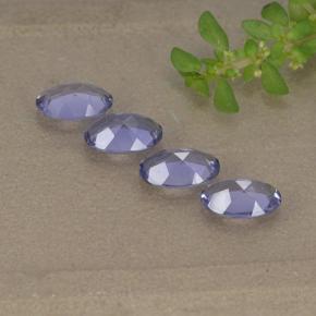 1.28캐럿 천연 미디엄 라이트 바이올렛 아이올라이트 보석, 타원형 컷, 5.9×4 mm, VS