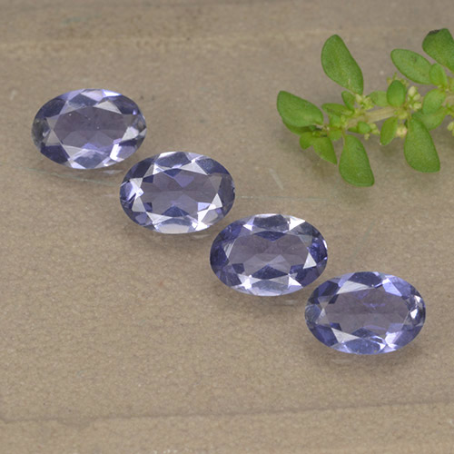 1.23캐럿 천연 핑크빛 바이올렛 아이올라이트 보석, 타원형 컷, 6×4.1 mm, VVS-VS