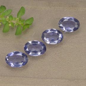 1.23캐럿 천연 핑크빛 바이올렛 아이올라이트 보석, 타원형 컷, 6×4.1 mm, VVS-VS