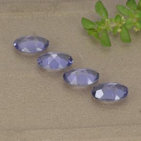 1.23캐럿 천연 핑크빛 바이올렛 아이올라이트 보석, 타원형 컷, 6×4.1 mm, VVS-VS