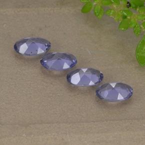 1.34캐럿 천연 짙은 청자색 아이올라이트 보석, 타원형 컷, 6.1×4.1 mm, VVS-VS