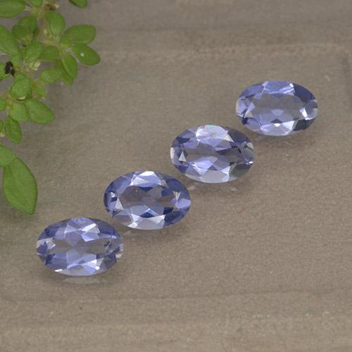 1.34캐럿 천연 짙은 청자색 아이올라이트 보석, 타원형 컷, 6×4.1 mm, VVS-VS