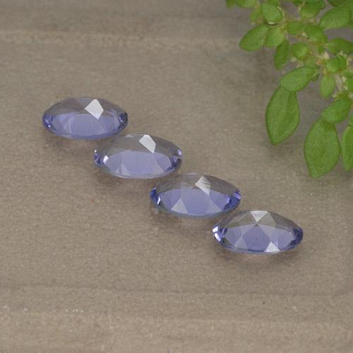 1.34캐럿 천연 짙은 청자색 아이올라이트 보석, 타원형 컷, 6×4.1 mm, VVS-VS