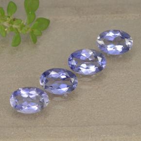 1.68캐럿 천연 미디엄 라이트 바이올렛 아이올라이트 보석, 타원형 컷, 6.1×4.1 mm, VS