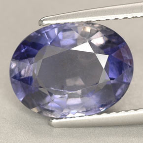 3.58캐럿 천연 바이올렛 아이올라이트, 타원형 컷, 11.2×9.1 mm, VS-SI