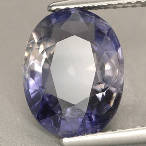 3.58캐럿 천연 바이올렛 아이올라이트, 타원형 컷, 11.2×9.1 mm, VS-SI