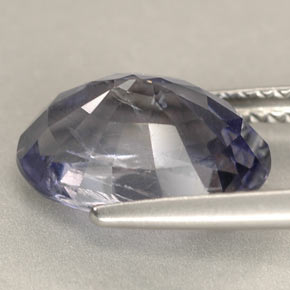 3.58캐럿 천연 바이올렛 아이올라이트, 타원형 컷, 11.2×9.1 mm, VS-SI
