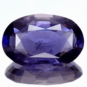 2.99캐럿 천연 바이올렛 아이올라이트, 타원형 컷, 12.7×8.6 mm, VS-SI
