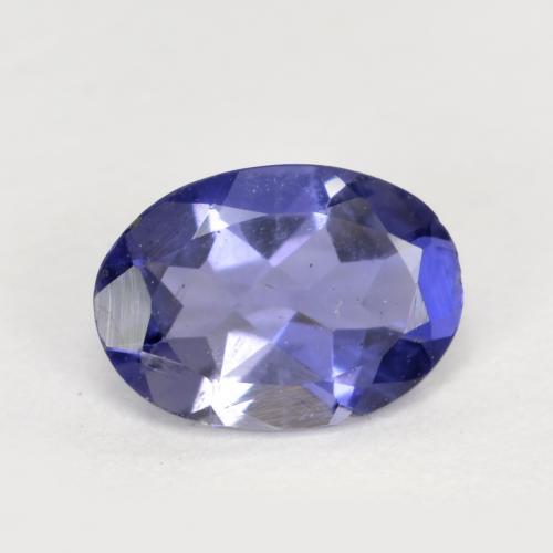 0.32캐럿 천연 바이올렛 블루 아이올라이트, 타원형 컷, 5.8×4.2 mm, VVS-VS