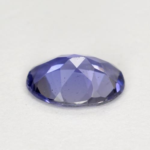 0.32캐럿 천연 바이올렛 블루 아이올라이트, 타원형 컷, 5.8×4.2 mm, VVS-VS