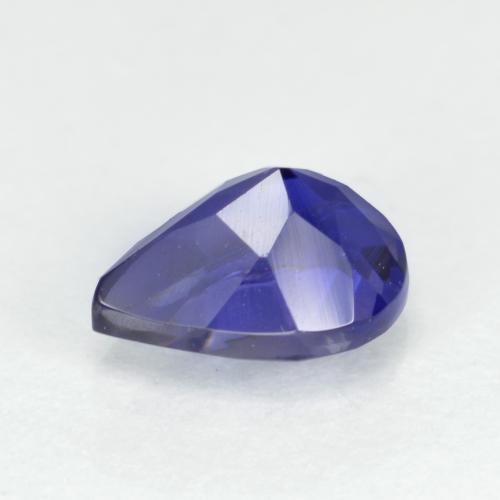 0.59캐럿 천연 바이올렛 블루 아이올라이트, 배 모양, 6.9×4.9 mm, VS