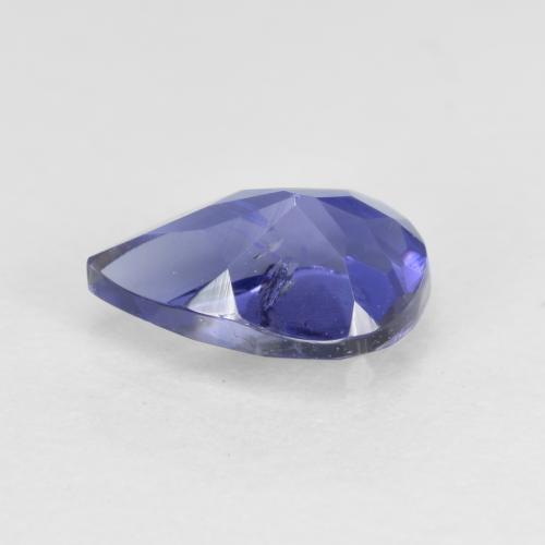 0.54캐럿 천연 바이올렛 블루 아이올라이트, 배 모양, 7×4.8 mm, SI