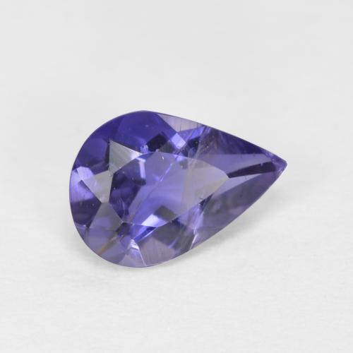 0.48캐럿 천연 바이올렛 블루 아이올라이트, 배 모양, 6.8×4.7 mm, VS-SI