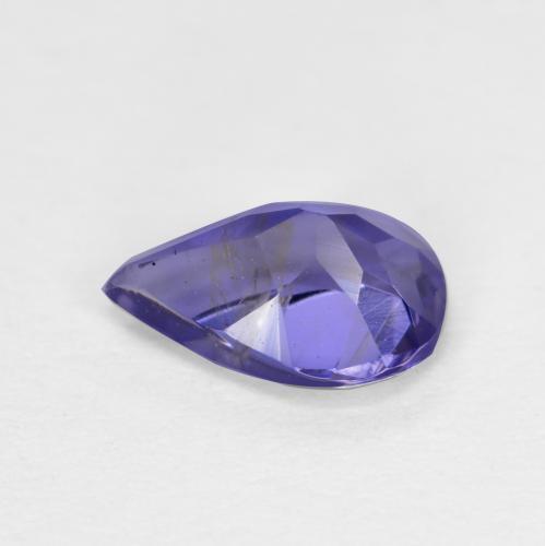 0.48캐럿 천연 바이올렛 블루 아이올라이트, 배 모양, 6.8×4.7 mm, VS-SI