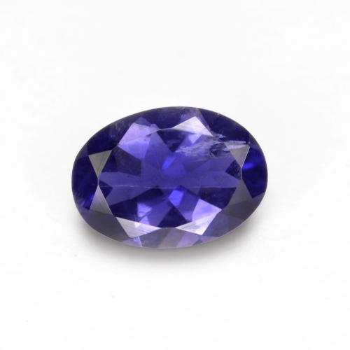 0.59캐럿 천연 딥 퍼플 아이올라이트, 타원형 컷, 7×5.1 mm, VS-SI