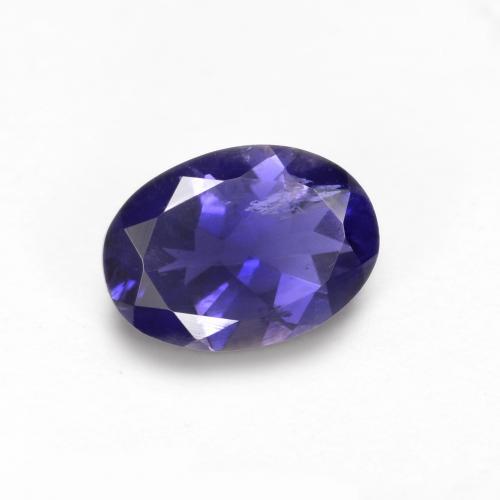 0.59캐럿 천연 딥 퍼플 아이올라이트, 타원형 컷, 7×5.1 mm, VS-SI