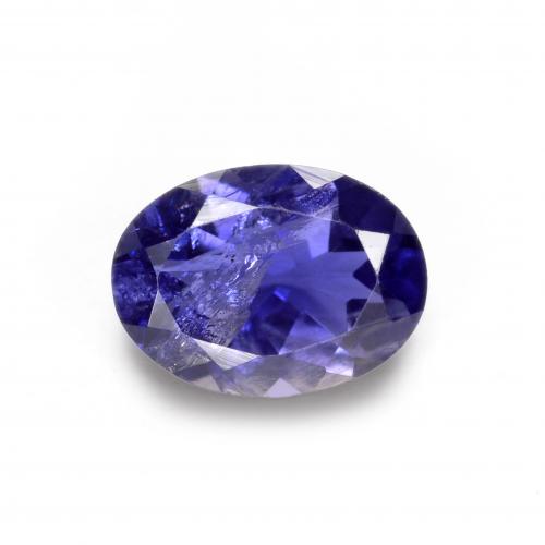 0.67캐럿 천연 네이비 블루 아이올라이트, 타원형 컷, 7.1×5.2 mm, VS-SI
