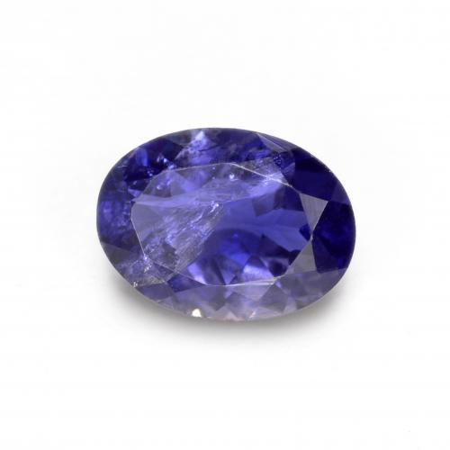 0.67캐럿 천연 네이비 블루 아이올라이트, 타원형 컷, 7.1×5.2 mm, VS-SI