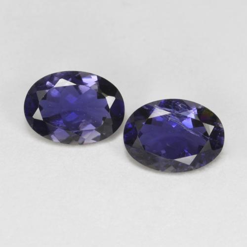 1.27캐럿 천연 가지 보라색 아이올라이트 보석, 타원형 컷, 7×5.2 mm, VS-SI