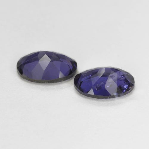 1.27캐럿 천연 가지 보라색 아이올라이트 보석, 타원형 컷, 7×5.2 mm, VS-SI