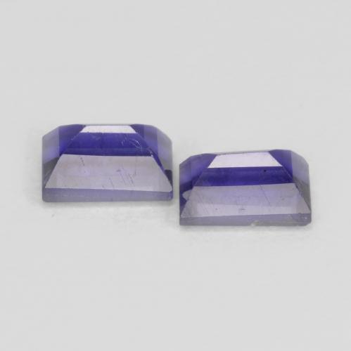 0.70캐럿 천연 딥 퍼플 아이올라이트 보석, 바게트, 5.1×3 mm, VS-SI