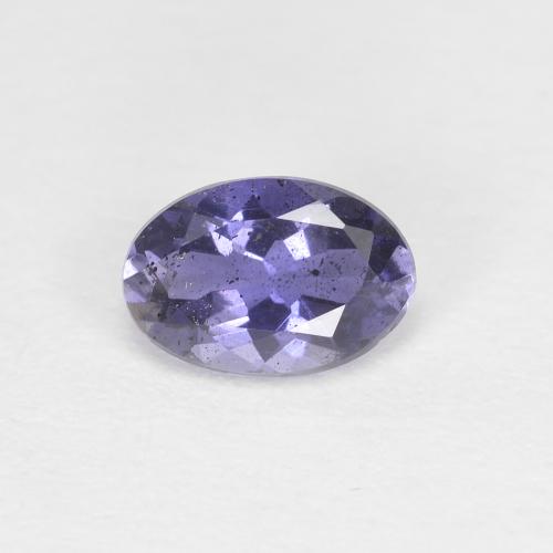 0.38캐럿 천연 은빛 파란색 아이올라이트, 타원형 컷, 5.9×4 mm, VS-SI