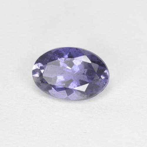 0.38캐럿 천연 은빛 파란색 아이올라이트, 타원형 컷, 5.9×4 mm, VS-SI