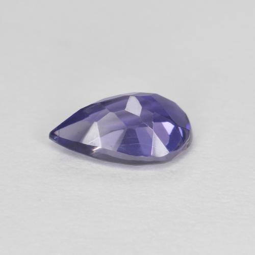 0.67캐럿 천연 딥 퍼플 아이올라이트, 배 모양, 7.9×5 mm, VS-SI