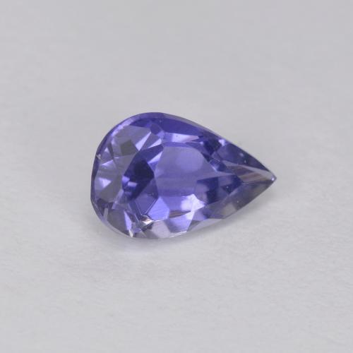 0.34캐럿 천연 은빛 파란색 아이올라이트, 배 모양, 5.9×3.8 mm, VVS-VS