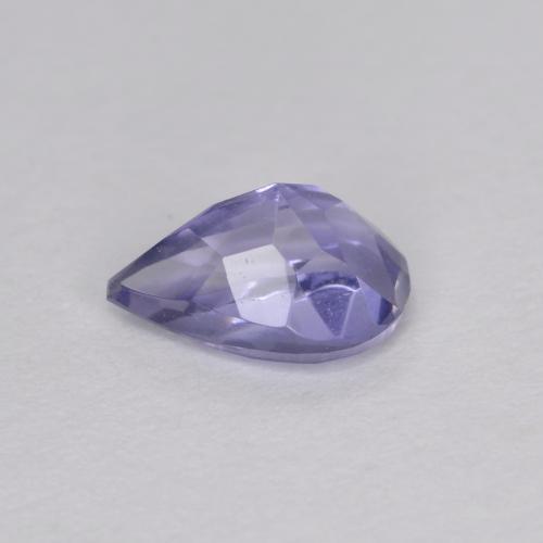 0.34캐럿 천연 은빛 파란색 아이올라이트, 배 모양, 5.9×3.8 mm, VVS-VS