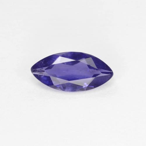 0.44캐럿 천연 딥 블루 아이올라이트, 마퀴즈, 7.9×3.8 mm, VS