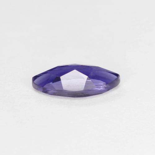0.44캐럿 천연 딥 블루 아이올라이트, 마퀴즈, 7.9×3.8 mm, VS