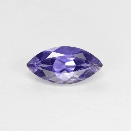 0.56캐럿 천연 딥 블루 아이올라이트, 마퀴즈, 7.9×3.9 mm, SI