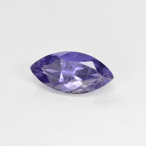 0.56캐럿 천연 딥 블루 아이올라이트, 마퀴즈, 7.9×3.9 mm, SI