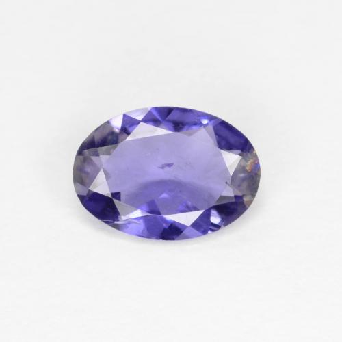0.48캐럿 천연 네이비 블루 아이올라이트, 타원형 컷, 6.9×4.9 mm, SI