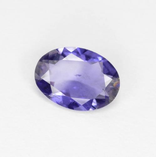 0.48캐럿 천연 네이비 블루 아이올라이트, 타원형 컷, 6.9×4.9 mm, SI