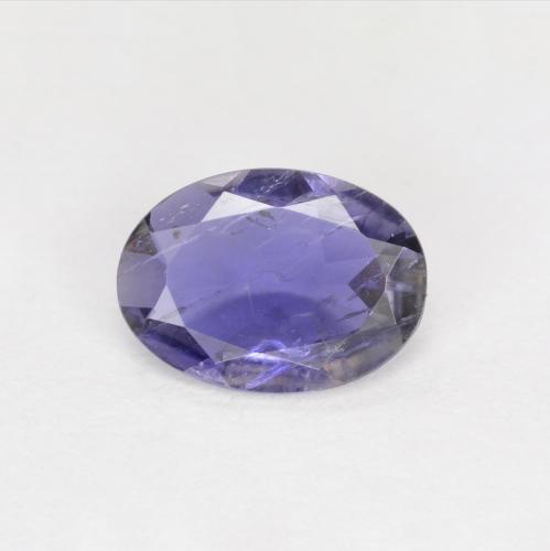 0.44캐럿 천연 딥 퍼플 아이올라이트, 타원형 컷, 6.8×4.9 mm, VS-SI