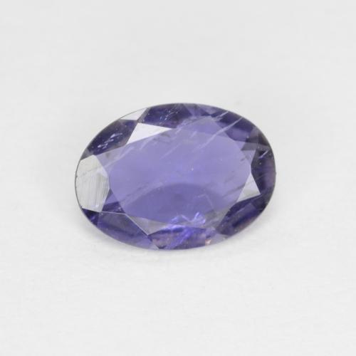0.44캐럿 천연 딥 퍼플 아이올라이트, 타원형 컷, 6.8×4.9 mm, VS-SI