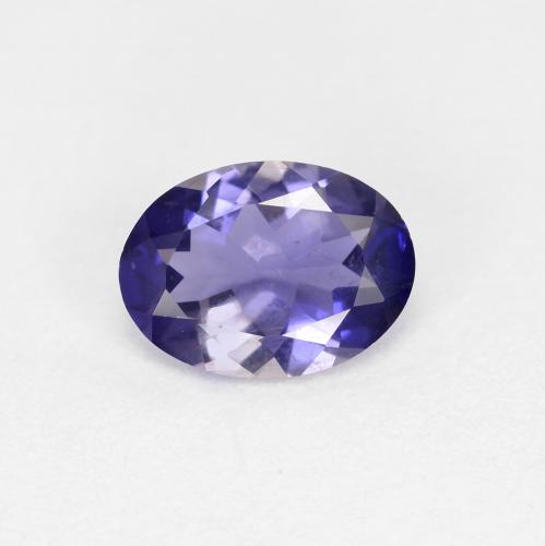 0.55캐럿 천연 딥 퍼플 아이올라이트, 타원형 컷, 6.9×5 mm, VS