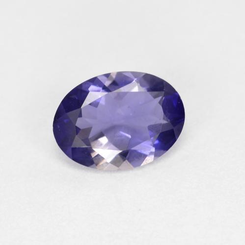 0.55캐럿 천연 딥 퍼플 아이올라이트, 타원형 컷, 6.9×5 mm, VS