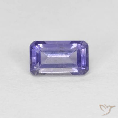 0.29ct 자연스러운 짙은 청자색 아이올라이트, 에메랄드 컷, VS