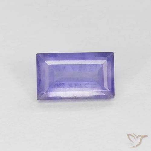 0.28ct 자연스러운 푸르스름한 보라색 아이올라이트, 바게트, VS
