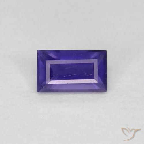 0.26ct 자연스러운 인텐스 바이올렛 아이올라이트, 바게트, VS